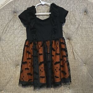 Girls 5t Halloween Bats Tulle Dress